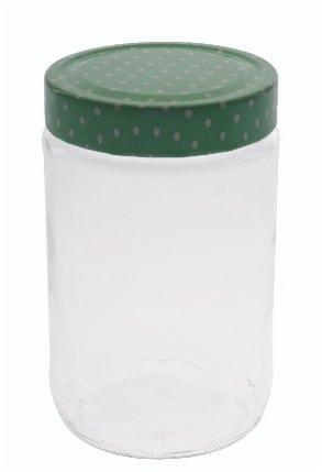 S842 - Metal Lid Patterned Jar - 660 cc